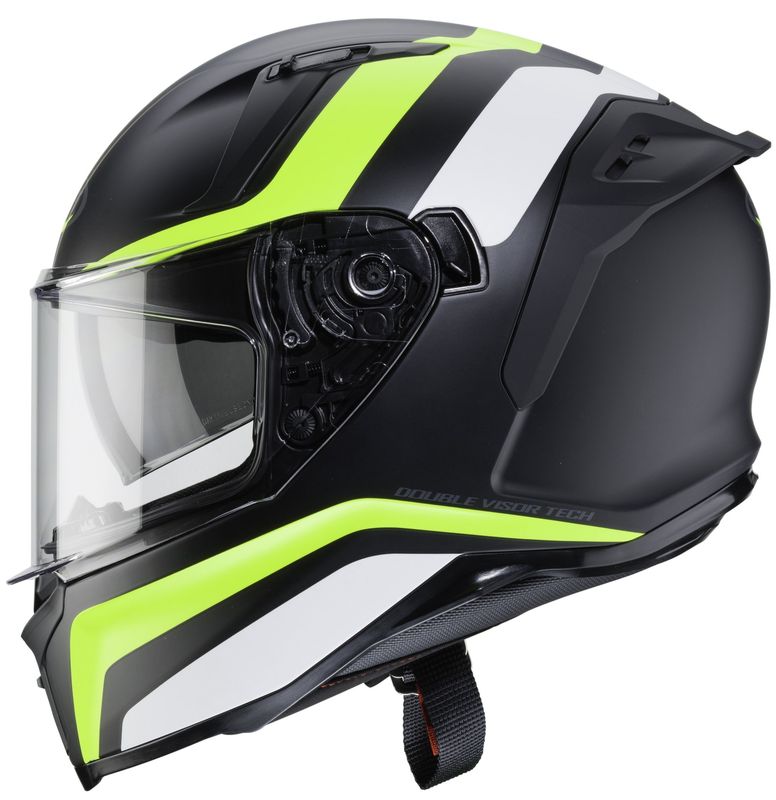  CABERG AVALON BLASTER HELHJELM MED SOLVISIR gul/sort/hvit