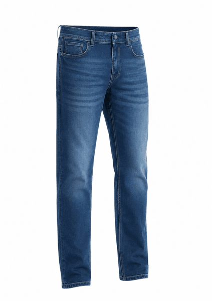WD 069 BL&Aring; JEANS MC BUKSE MED DUPONT&reg; KEVLAR, CE-BESKYTTER KN&AElig;R OG HOFTER