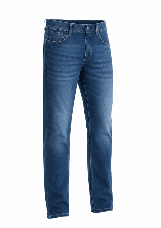 WD 069 BLÅ JEANS MC BUKSE MED DUPONT® KEVLAR, CE-BESKYTTER KNÆR OG HOFTER